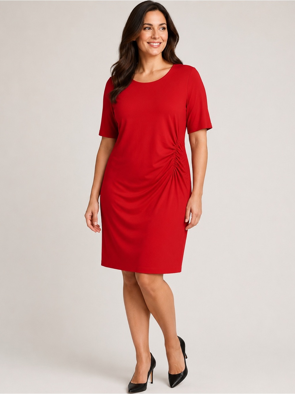 Worthington Red Scoop Neck Dress